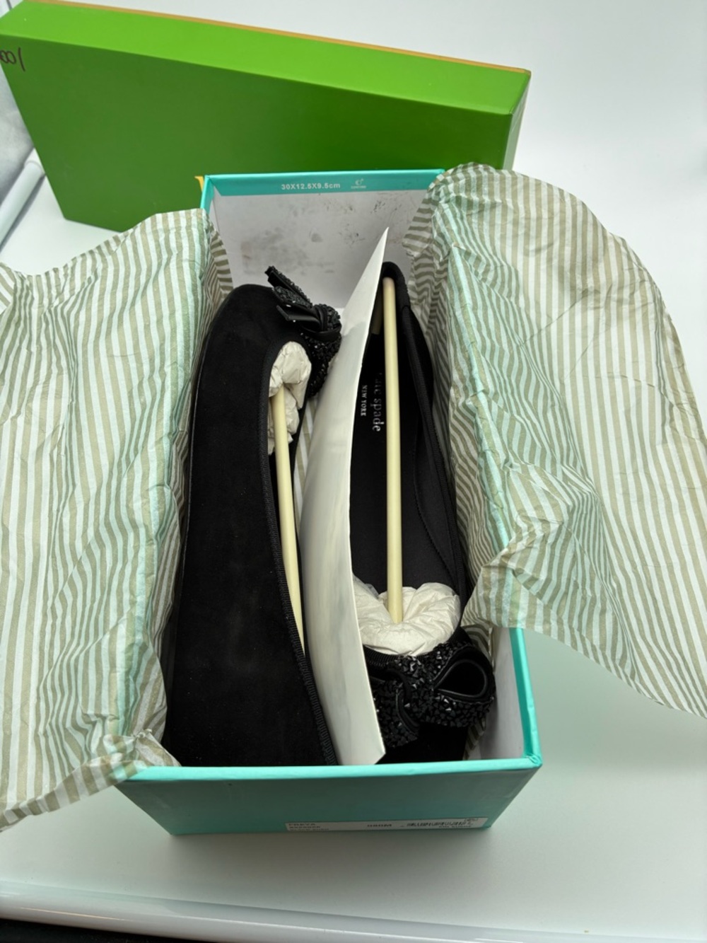kate spade New York Black freya Bow Ballet Flats with box - Picture 3 of 6
